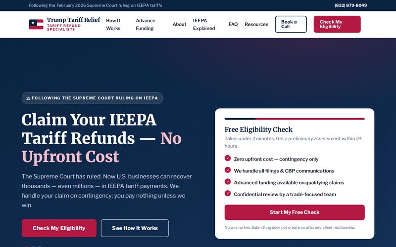 Trump Tariff Relief website